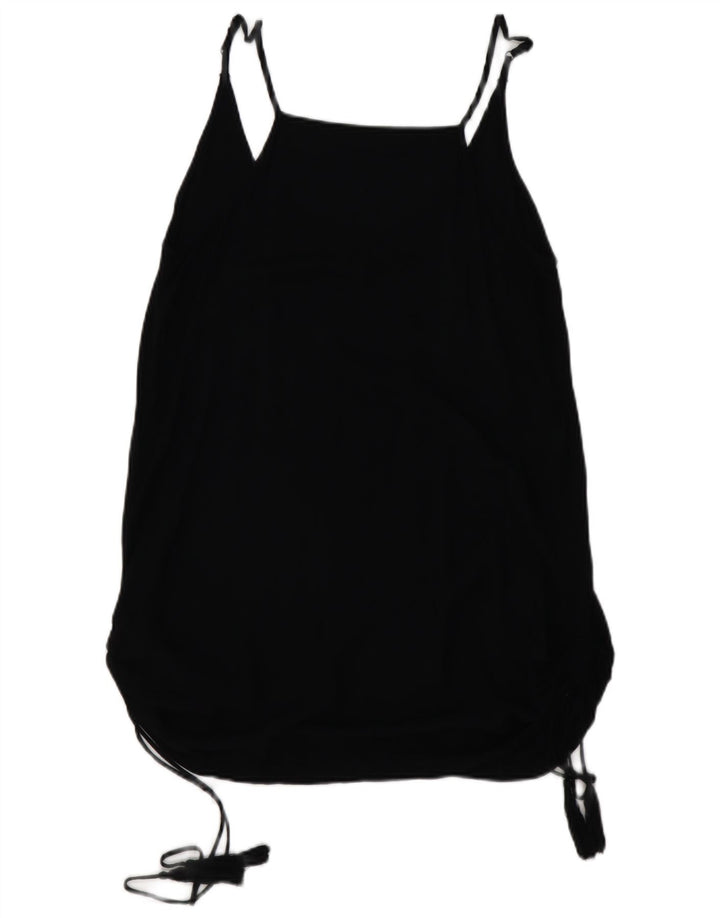 HARLEY Cami Top Femme UK 10 Petite Rayonne Noire