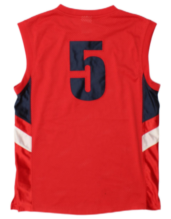 Nike Garçon Dri Fit Graphic Débardeur 12-13 ans Large Rouge Colorblock