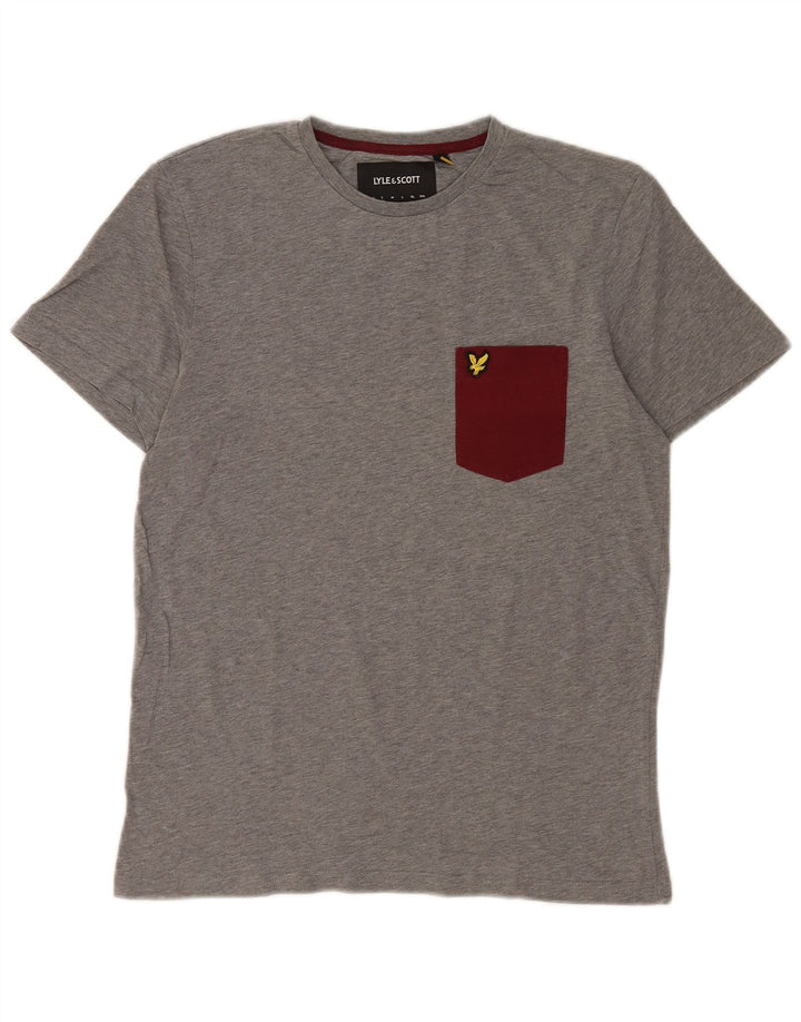 Lyle & Scott T-Shirt Homme Petit Gris Colorblock Coton