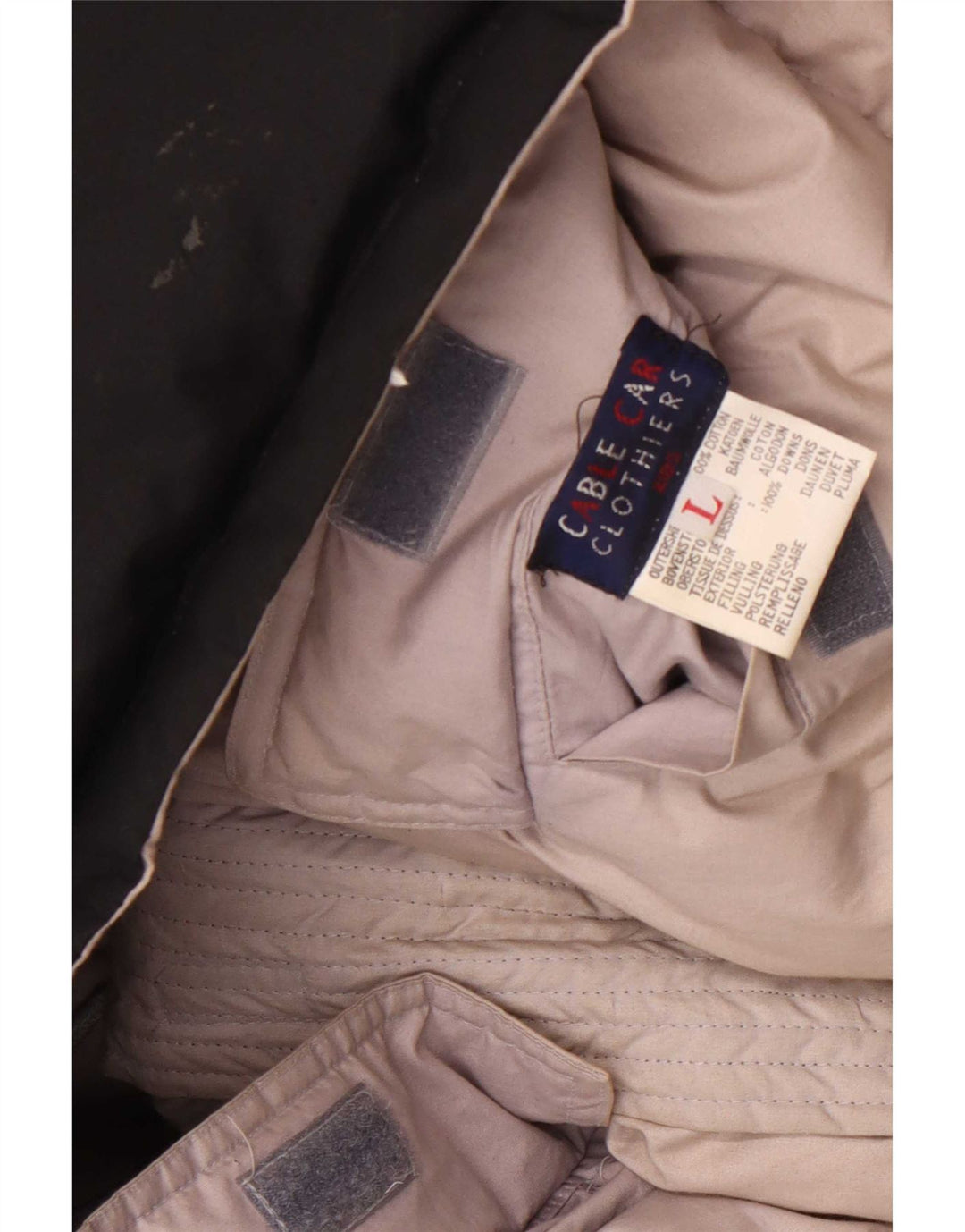 Cable Car Clothiers Veste matelassée réversible pour homme UK 40 Large Gris