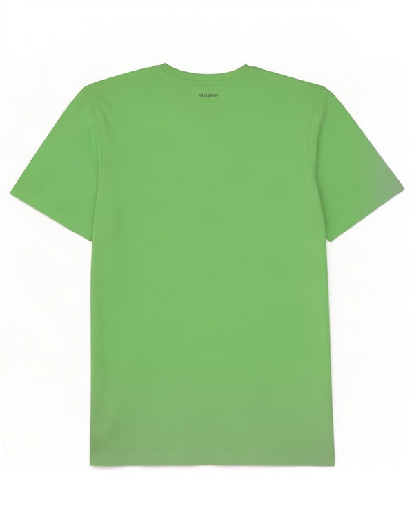 Adidas Hommes Aeroready Graphic T-Shirt Top Petit Vert Coton