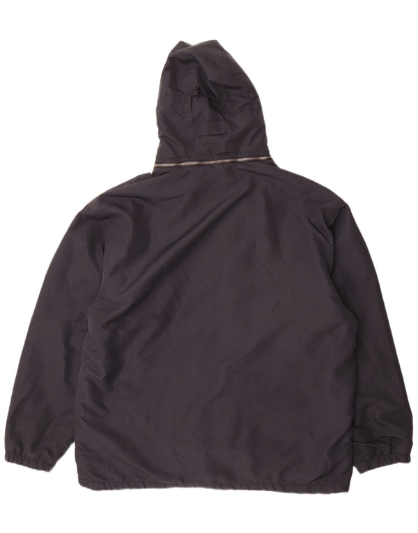 Kappa Veste réversible à capuche pour homme UK 40 Large Bleu marine Polyester