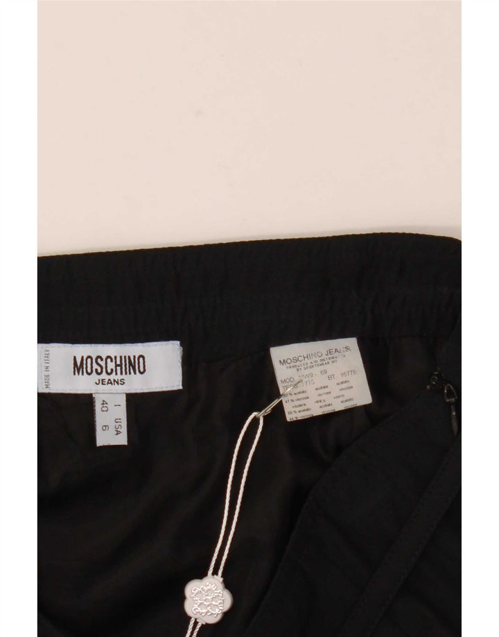 Moschino Femme Mini Jupe IT 40 Small W27 Acétate Noir