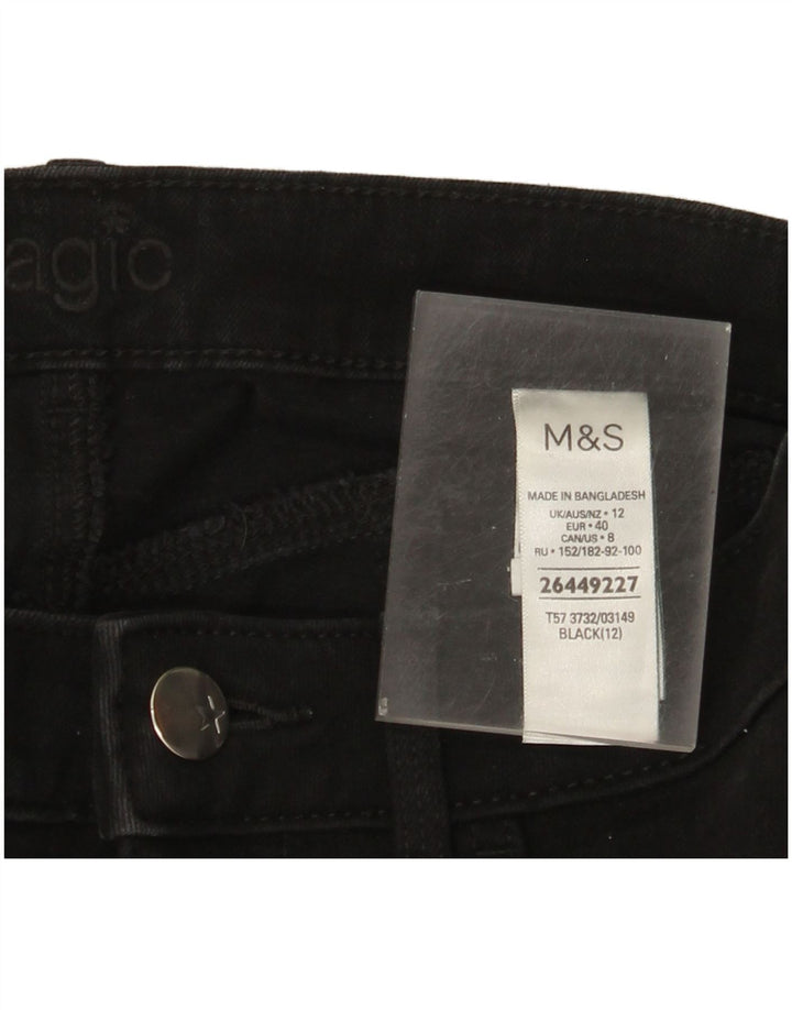 Marks & Spencer Bermuda en jean pour femme UK 12 Medium W30 Coton noir