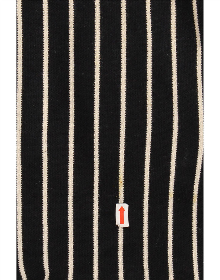 LAURA ASHLEY Haut Femme Manches 3/4 UK 18 XL Coton Rayé Noir