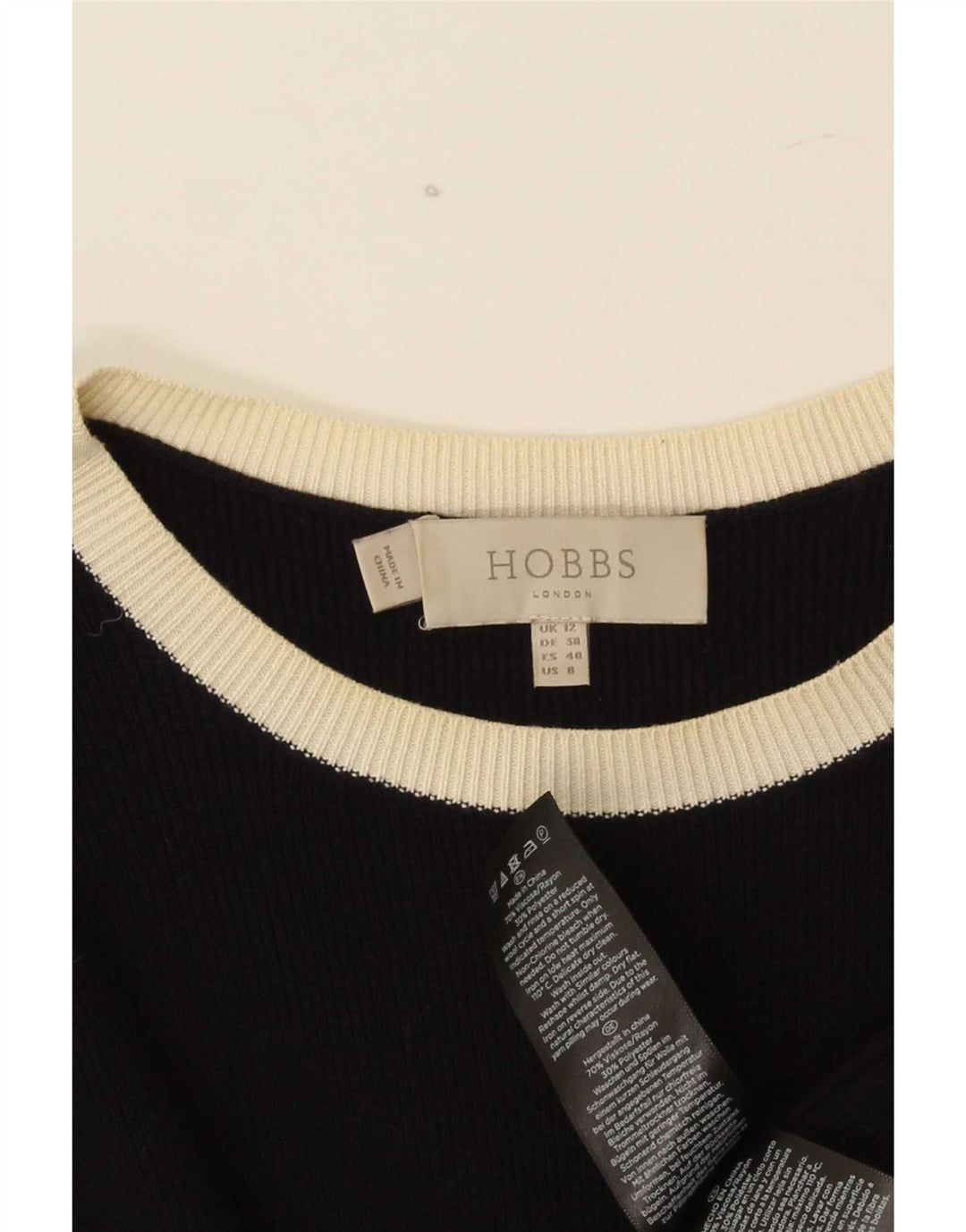 Hobbs Robe pull pour femme UK 12 Rayonne bleu marine moyen