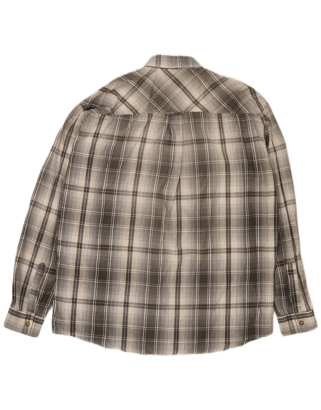 Marlboro Classics Chemise Homme Grand Carreau Gris Coton