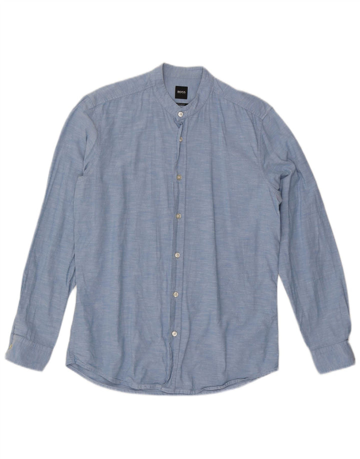 HUGO BOSS Chemise Regular Fit Homme Bleu Moyen Coton