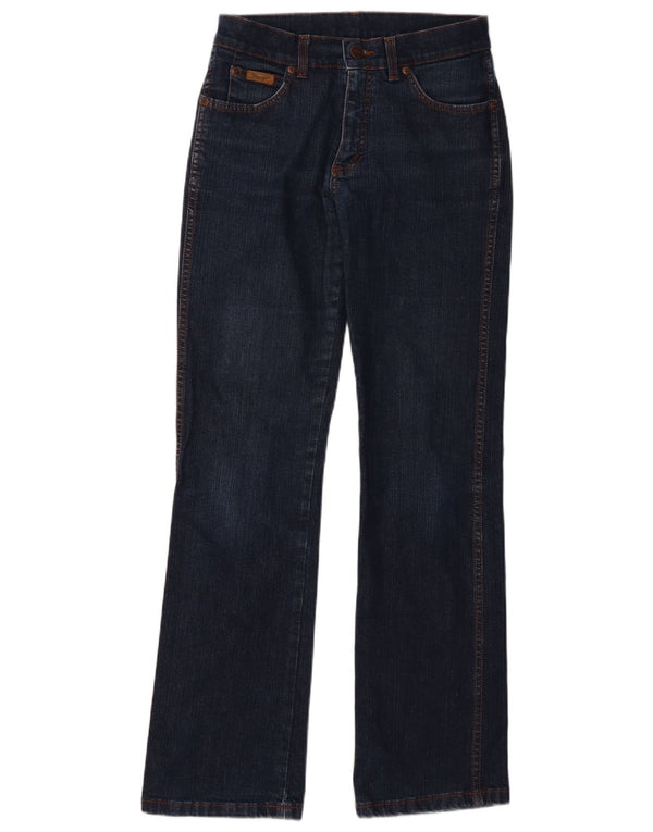 Wrangler Womens Kate High Waist Straight Jeans W26 L30 Navy Blue Cotton