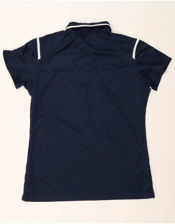 Nike Polo graphique Dri Fit pour femme UK 16 Large Bleu marine Colourblock