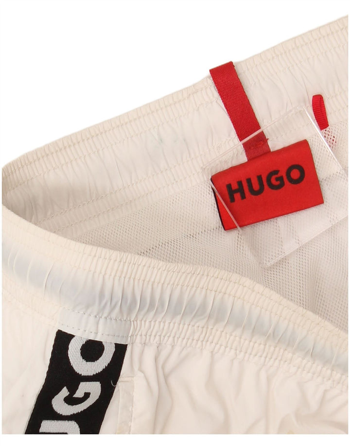 HUGO BOSS Short de bain Small Blanc Polyamide Homme