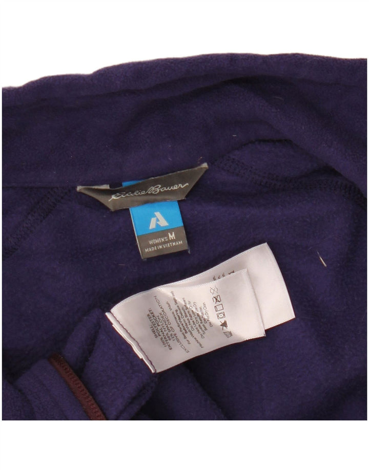 EDDIE BAUER Veste Polaire Femme UK 12 Violet Moyen Colorblock Polyester