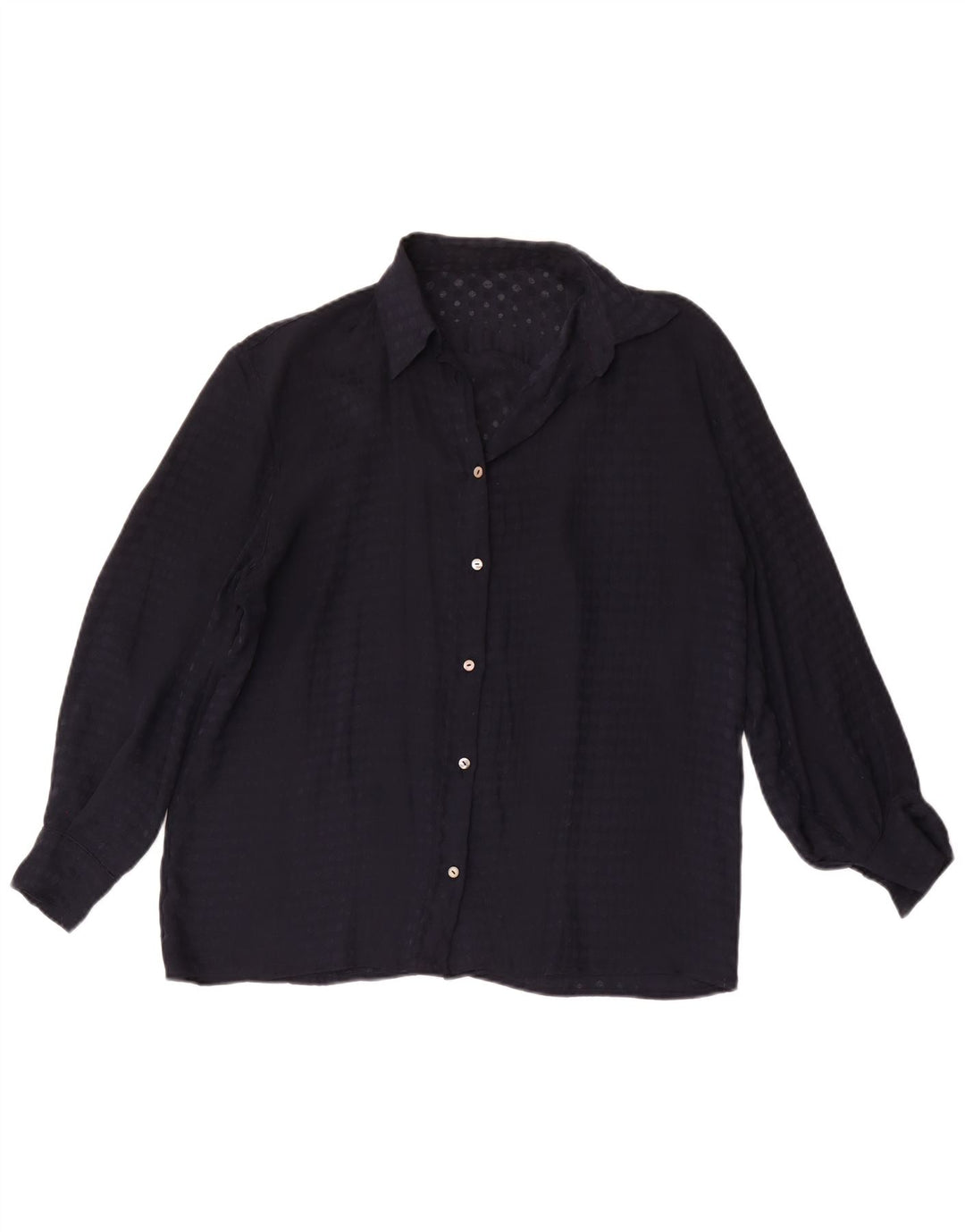chemise femme vintage UK 16 Grand Bleu Marine Repéré