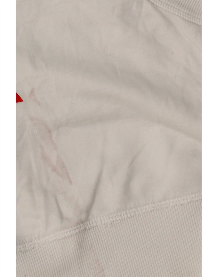 Benetton Mini-jupe Femme UK 12 Medium Blanc
