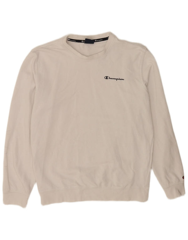 Champion Sweat-shirt coupe classique pour femme UK 14 en coton blanc moyen