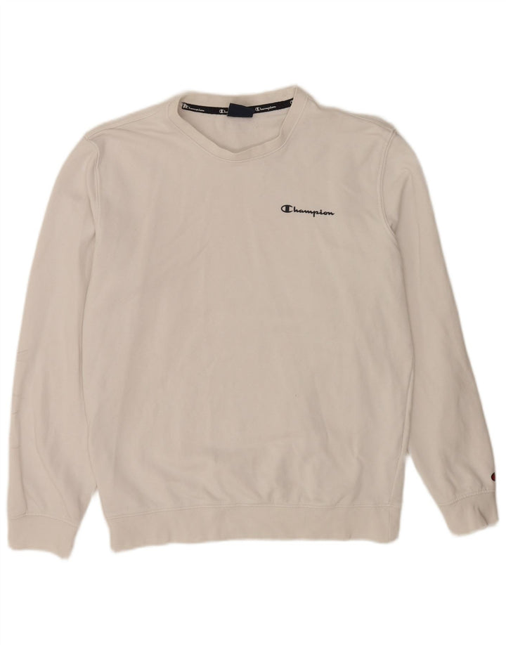 Champion Sweat-shirt coupe classique pour femme UK 14 en coton blanc moyen