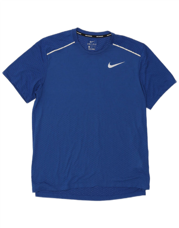 Nike Homme Dri Fit T-Shirt Haut Bleu Moyen Polyester