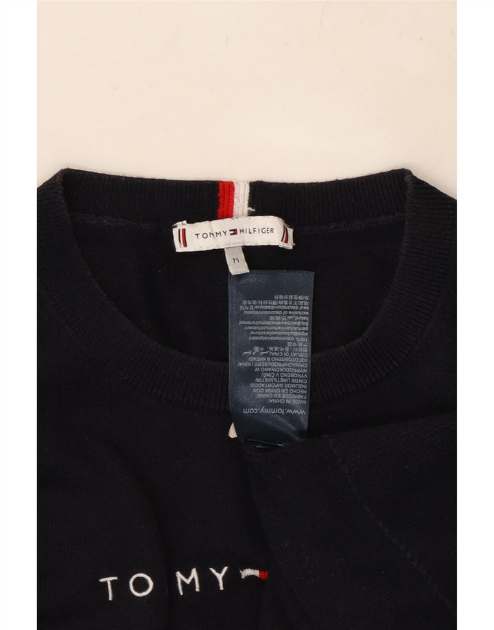 TOMMY HILFIGER Pull à col rond pour femme UK 14 Bleu marine moyen