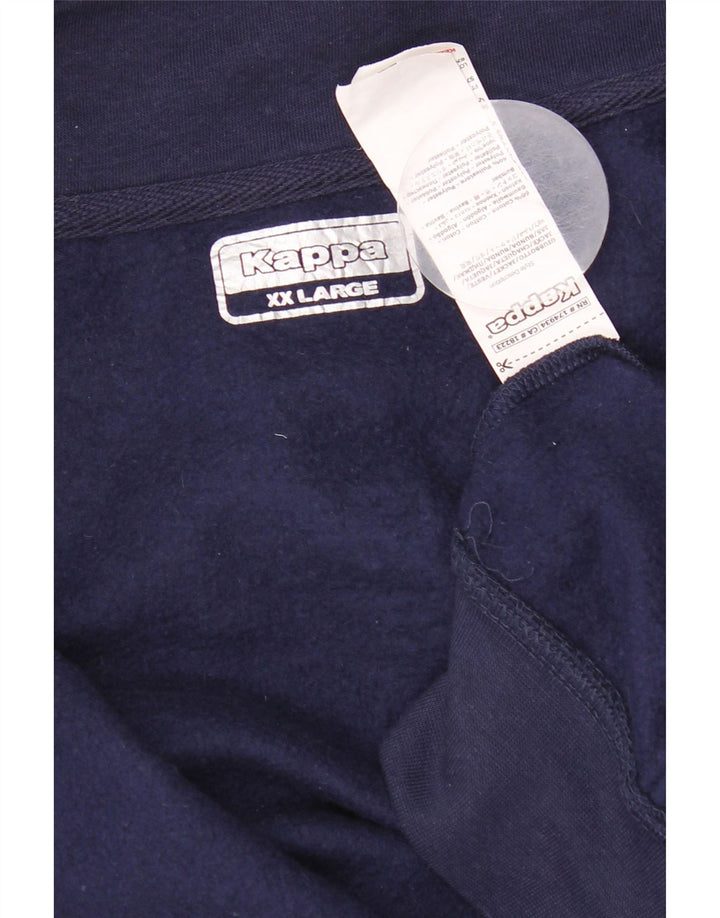 Kappa Veste de Survêtement Homme 2XL Bleu Marine Coton