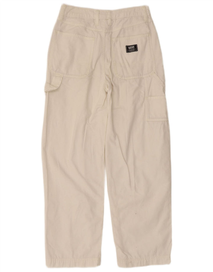 Vans Pantalon cargo droit femme W25 L27 coton blanc
