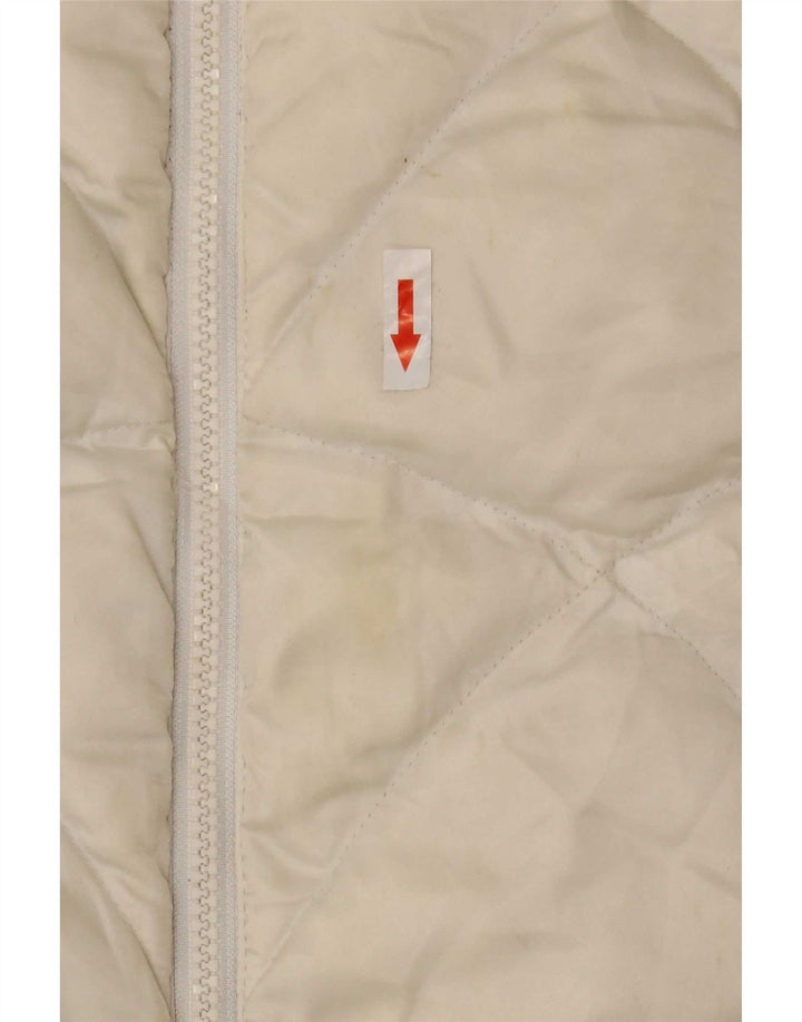 The North Face Veste rembourrée pour femme UK 16 Large Off White Nylon