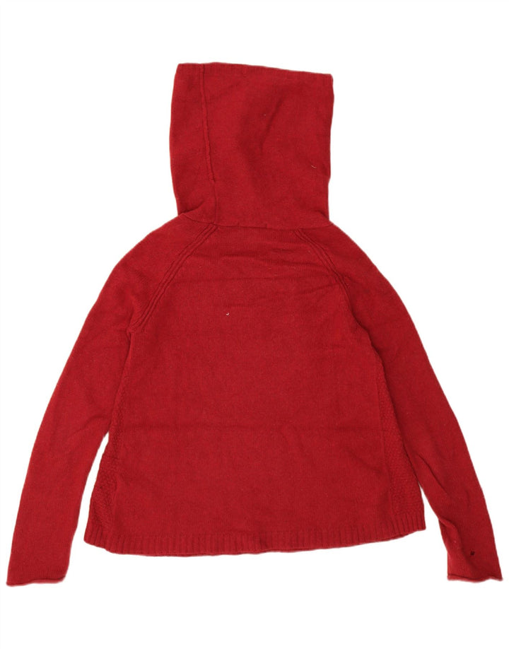 Jigsaw Pull col roulé pour femme UK 12 Laine d'agneau rouge moyen