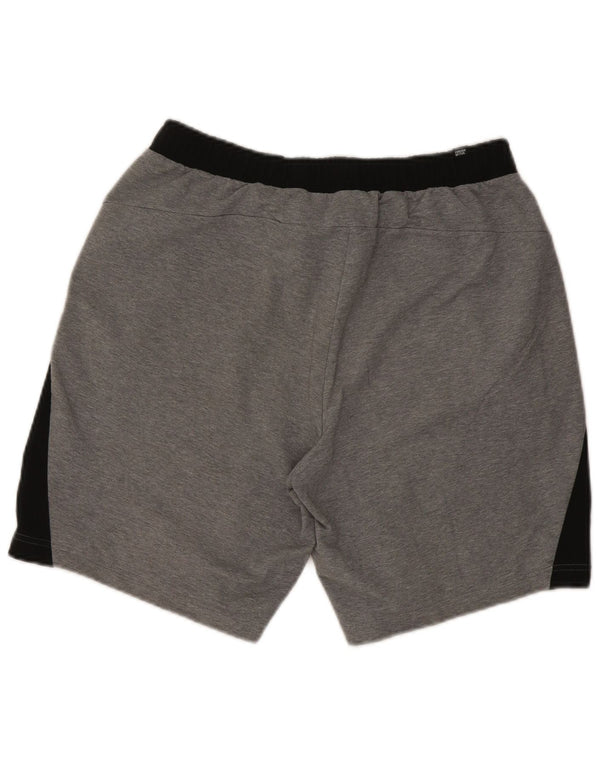 Puma Short de Sport Homme Large Gris Colorblock Cotton
