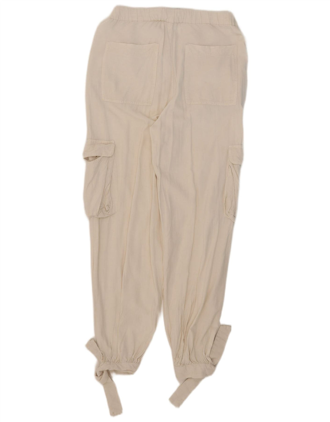 Zara Pantalon Cargo Joggers Femme Petit W26 L27 Blanc
