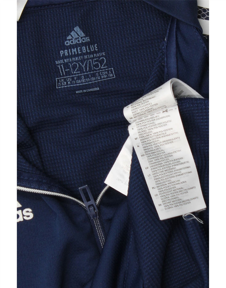 Adidas Garçon Graphic Top Manches Longues 11-12 ans Bleu Marine