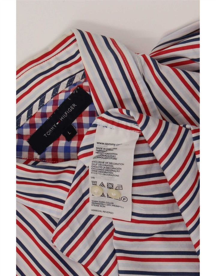 Tommy Hilfiger Chemise Homme Large Coton Rayé Multicolore