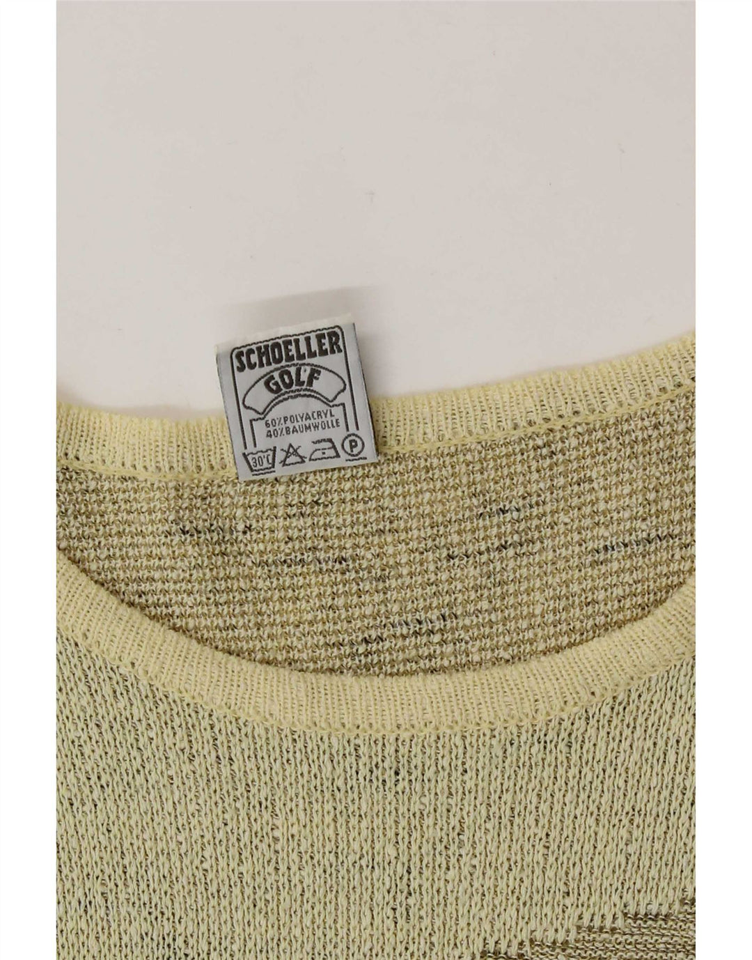 Freya Pull graphique à col bateau pour femme UK 14 Jaune moyen