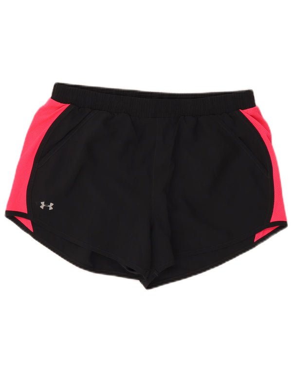 Under Armour Short de sport Heat Gear pour femme UK 14 Noir moyen Colourblock
