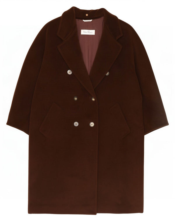 Max Mara Manteau surdimensionné à double boutonnage pour femme UK 14 Large Marron