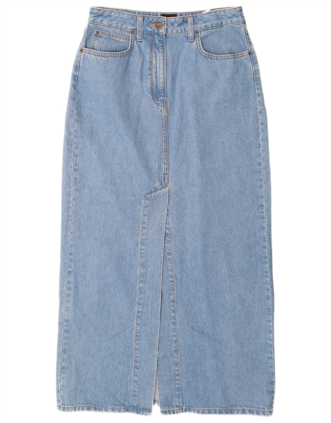 Lee Femme Maxi Jupe En Jean W28 Bleu Moyen Coton