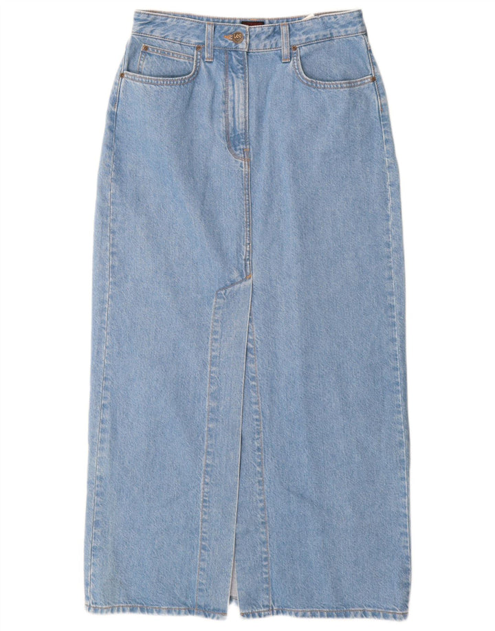 Lee Femme Maxi Jupe En Jean W28 Bleu Moyen Coton