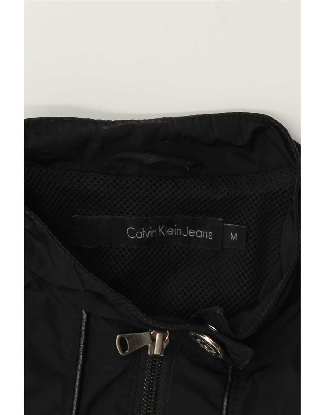 Calvin Klein Veste Bomber Femme UK 12 Moyen Noir