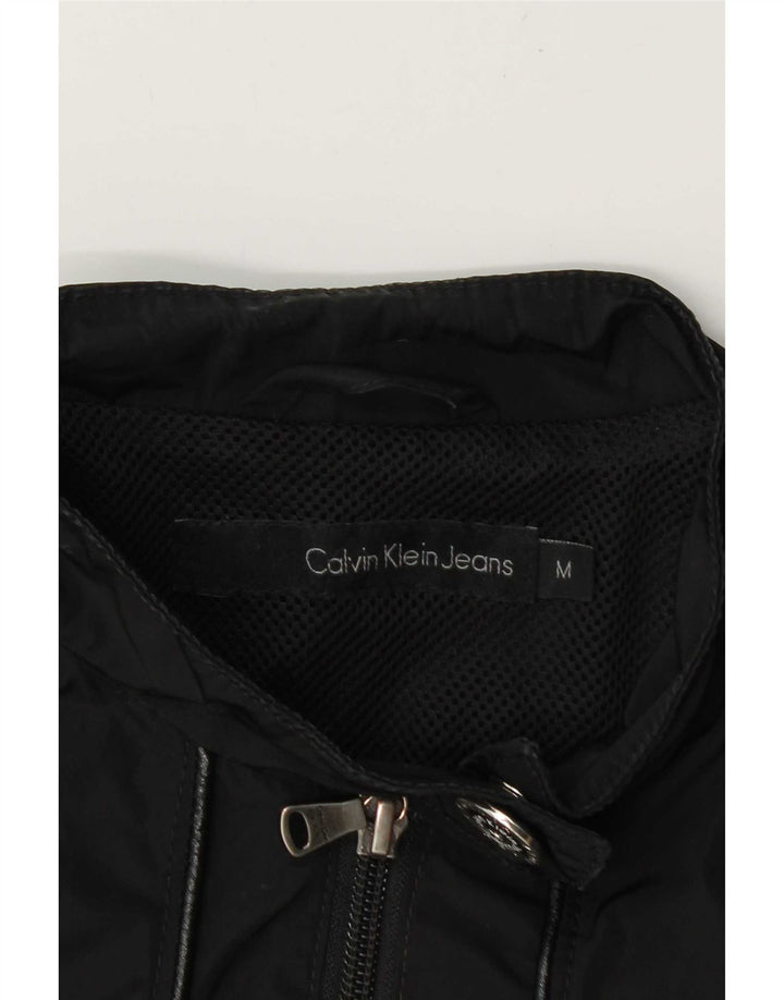 Calvin Klein Veste Bomber Femme UK 12 Moyen Noir