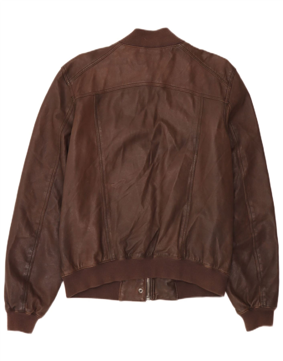 veste en cuir homme vintage UK 40 Grand Marron