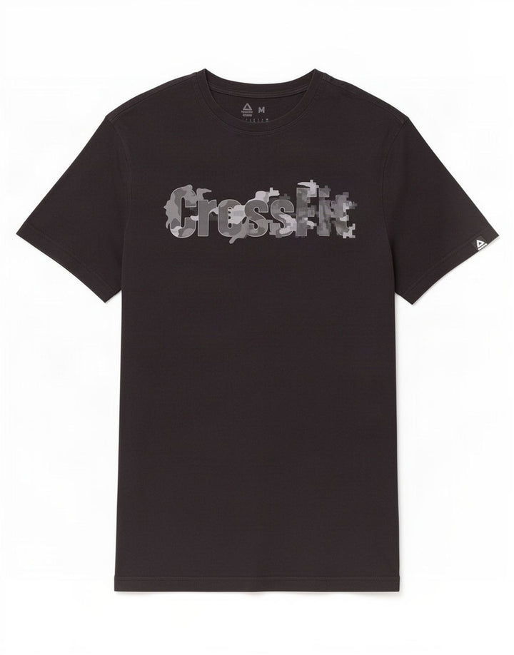 Reebok T-Shirt Graphic Homme Noir Moyen Coton