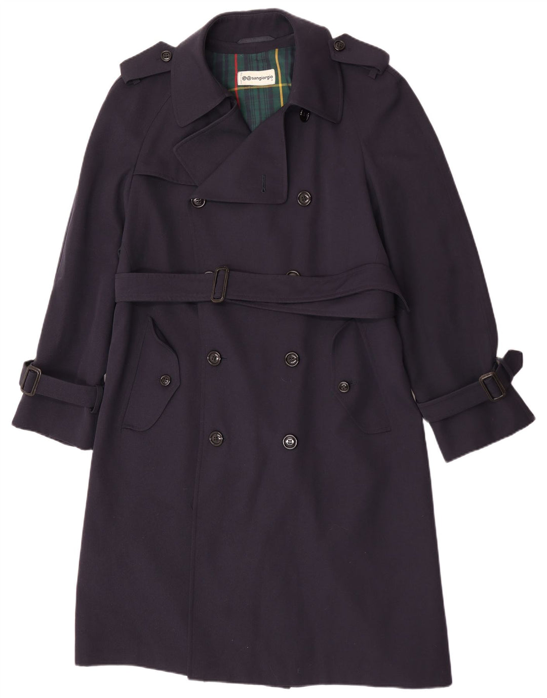 Sangiorgio Trench-coat pour homme UK 38 Bleu marine moyen