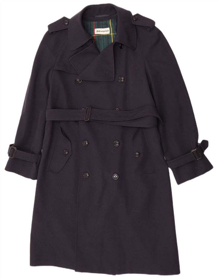 Sangiorgio Trench-coat pour homme UK 38 Bleu marine moyen