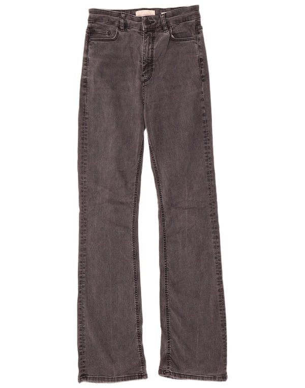 MARKS & SPENCER Jean slim évasé pour femme UK 8 Small W24 L30 Gris Lyocell
