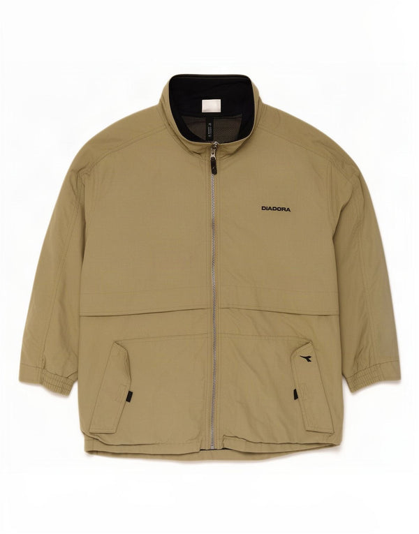 Diadora Veste de Pluie Homme UK 40 Large Kaki Polyamide