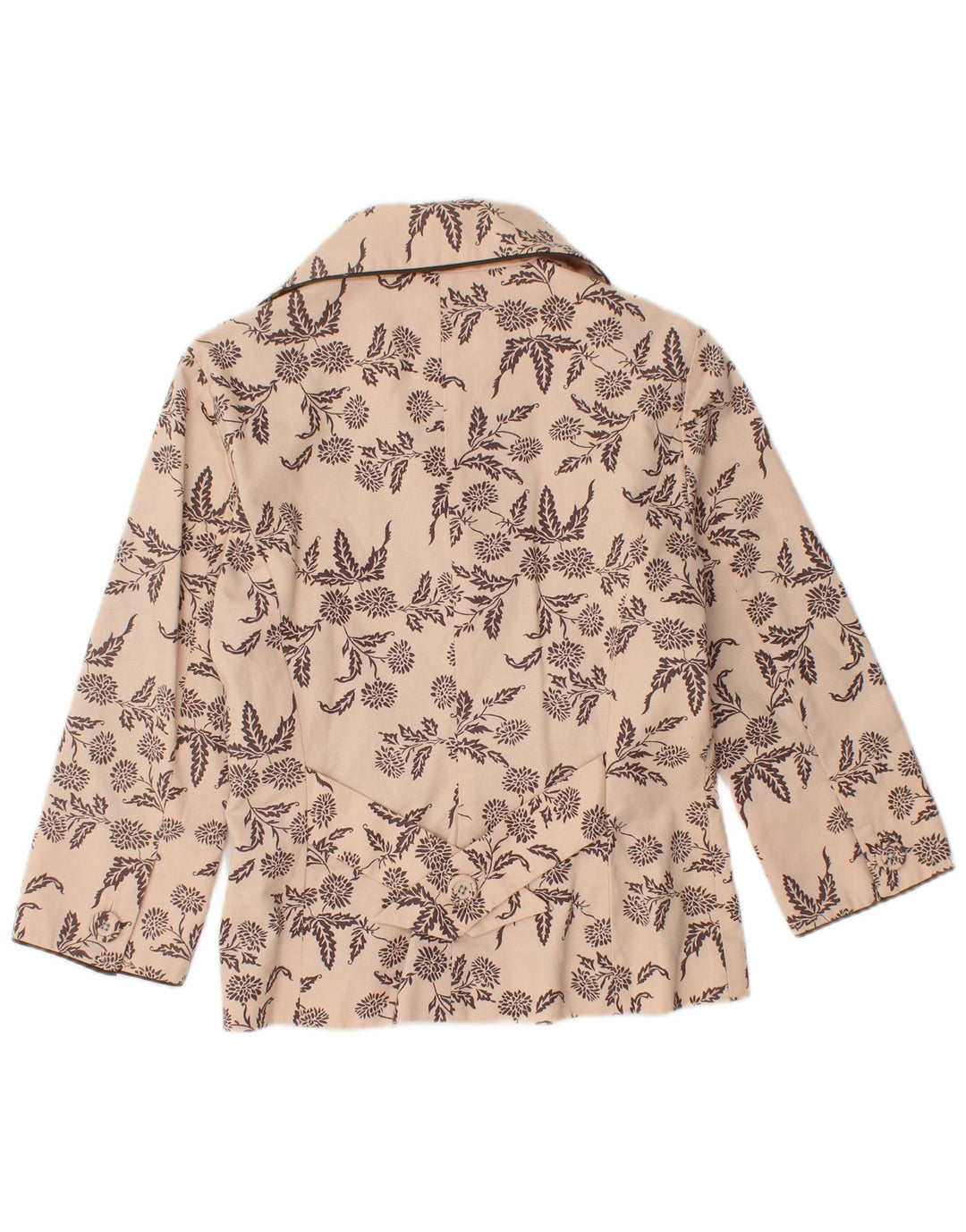 TED BAKER Veste blazer double boutonnage pour femme Taille 2 Petit Beige Floral