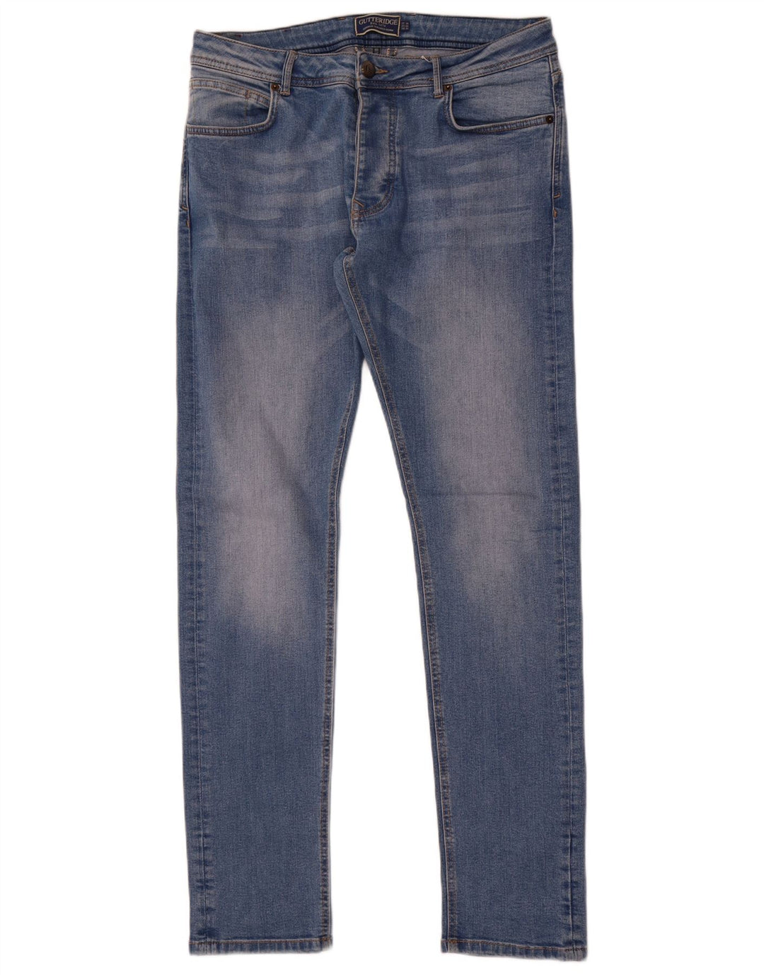 Gutteridge Jean skinny pour homme IT 50 Large W32 L34 Bleu Coton