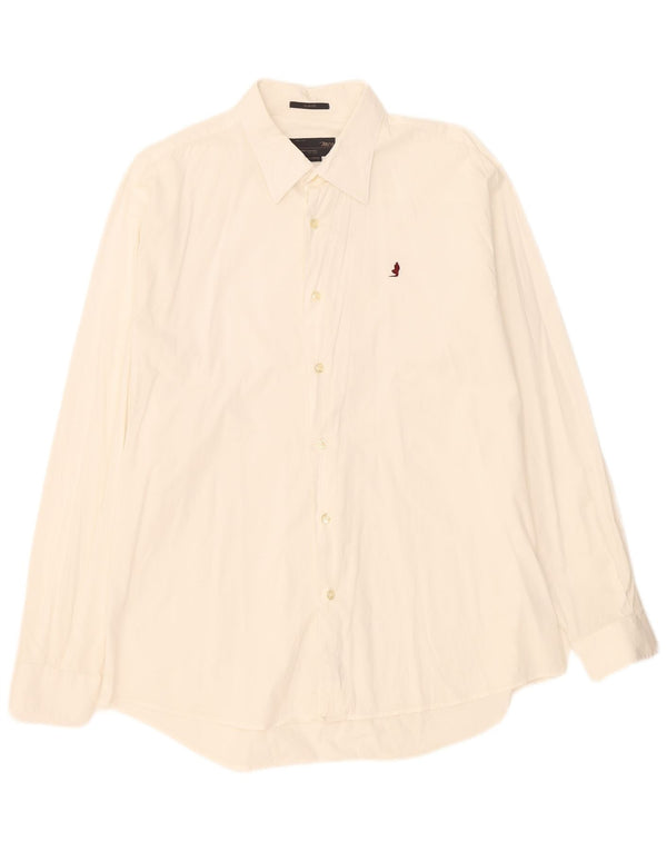 Marlboro Classics Chemise cintrée pour homme 2XL en coton blanc cassé