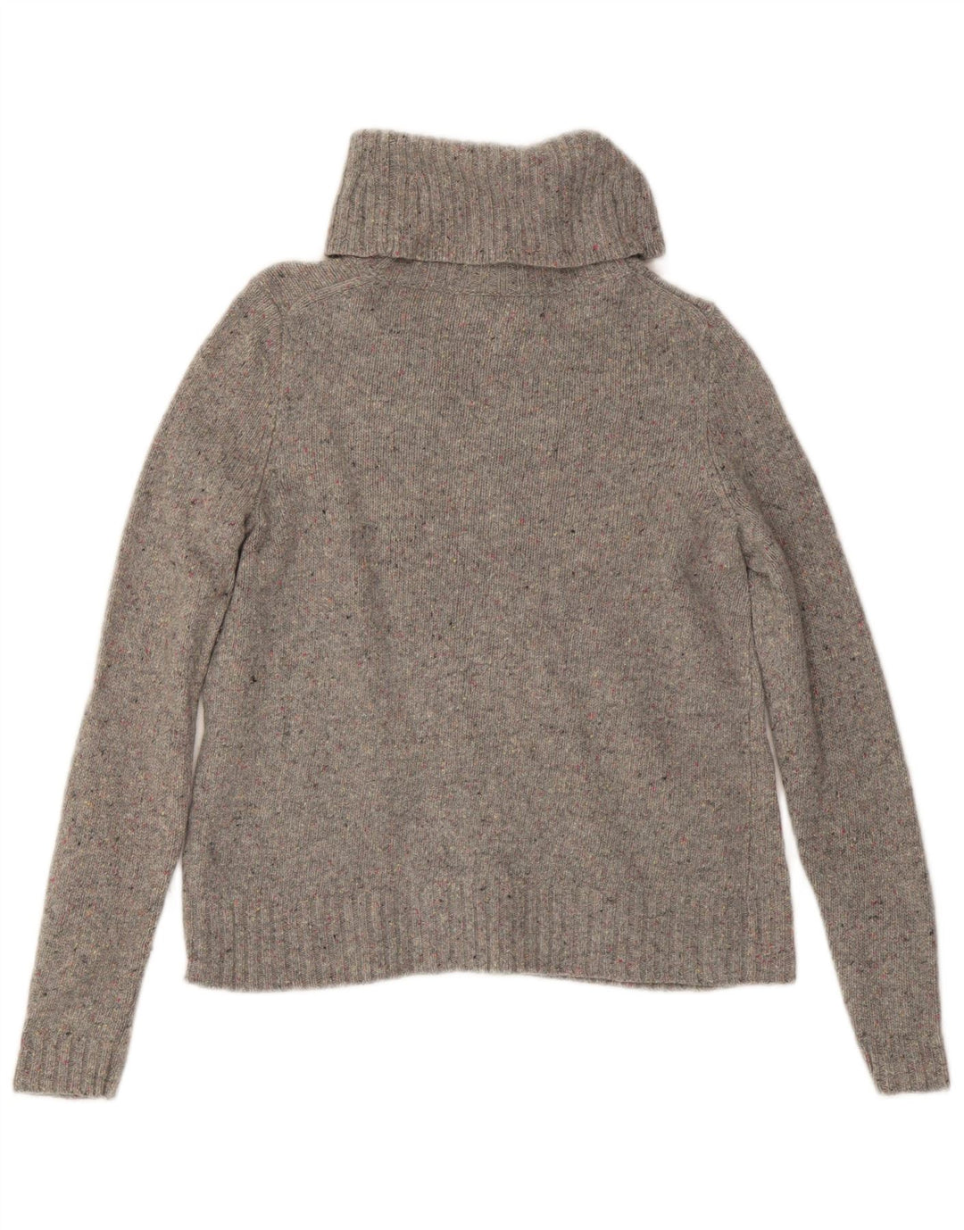 J. CREW Pull col roulé pour femme UK 10 Petit gris moucheté