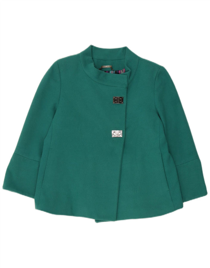 Roccobarocco Veste Bomber à Manches 3/4 pour Femme IT 44 Polyester Vert Moyen