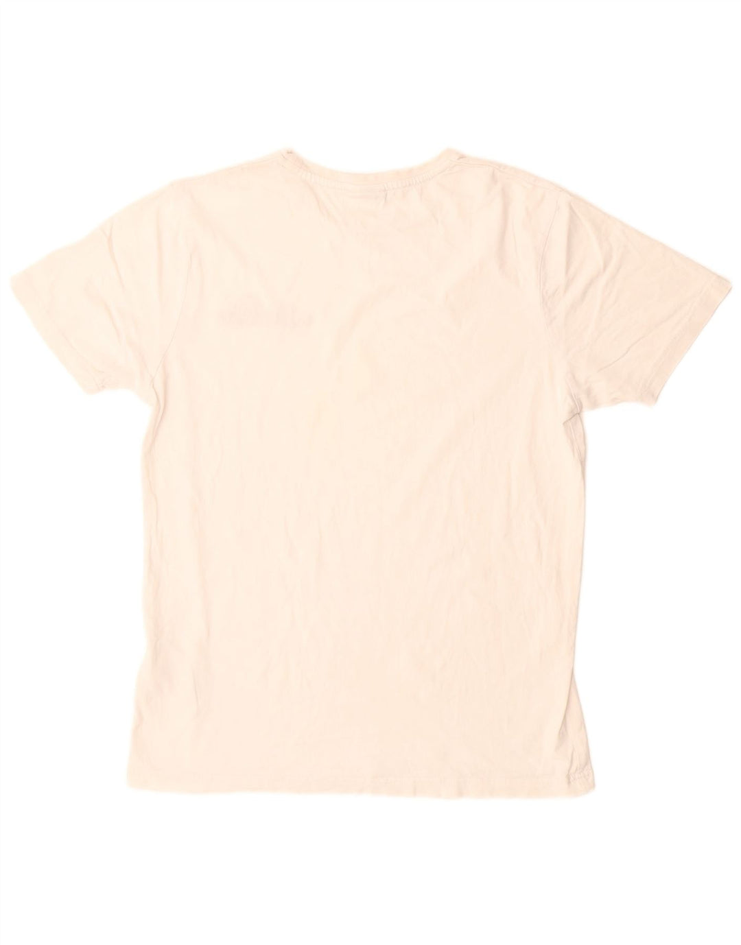Ellesse Homme T-Shirt Graphique Haut Large Blanc Coton