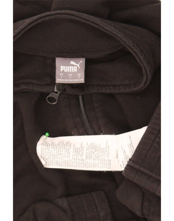 Puma Veste de survêtement surdimensionnée pour femme UK 10 Petit coton noir